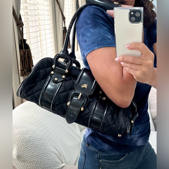 Burberry Quilted Nylon Manor Satchel Bag - Picture 9 of 11